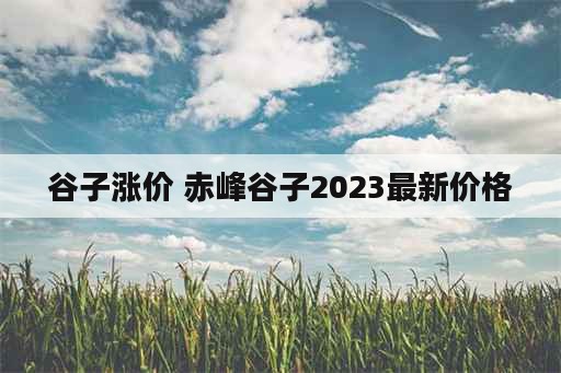 谷子涨价 赤峰谷子2023最新价格