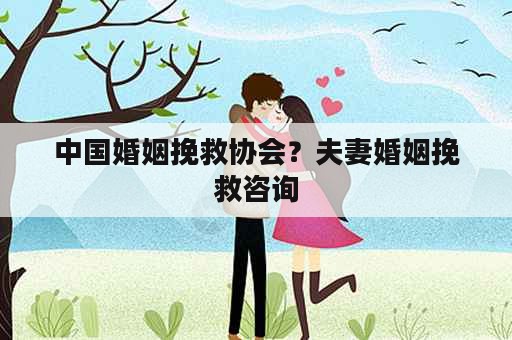中国婚姻挽救协会？夫妻婚姻挽救咨询
